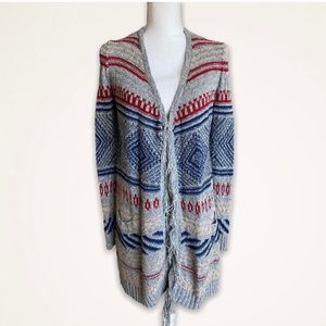 American Eagle Aztec Fringe Cardigan